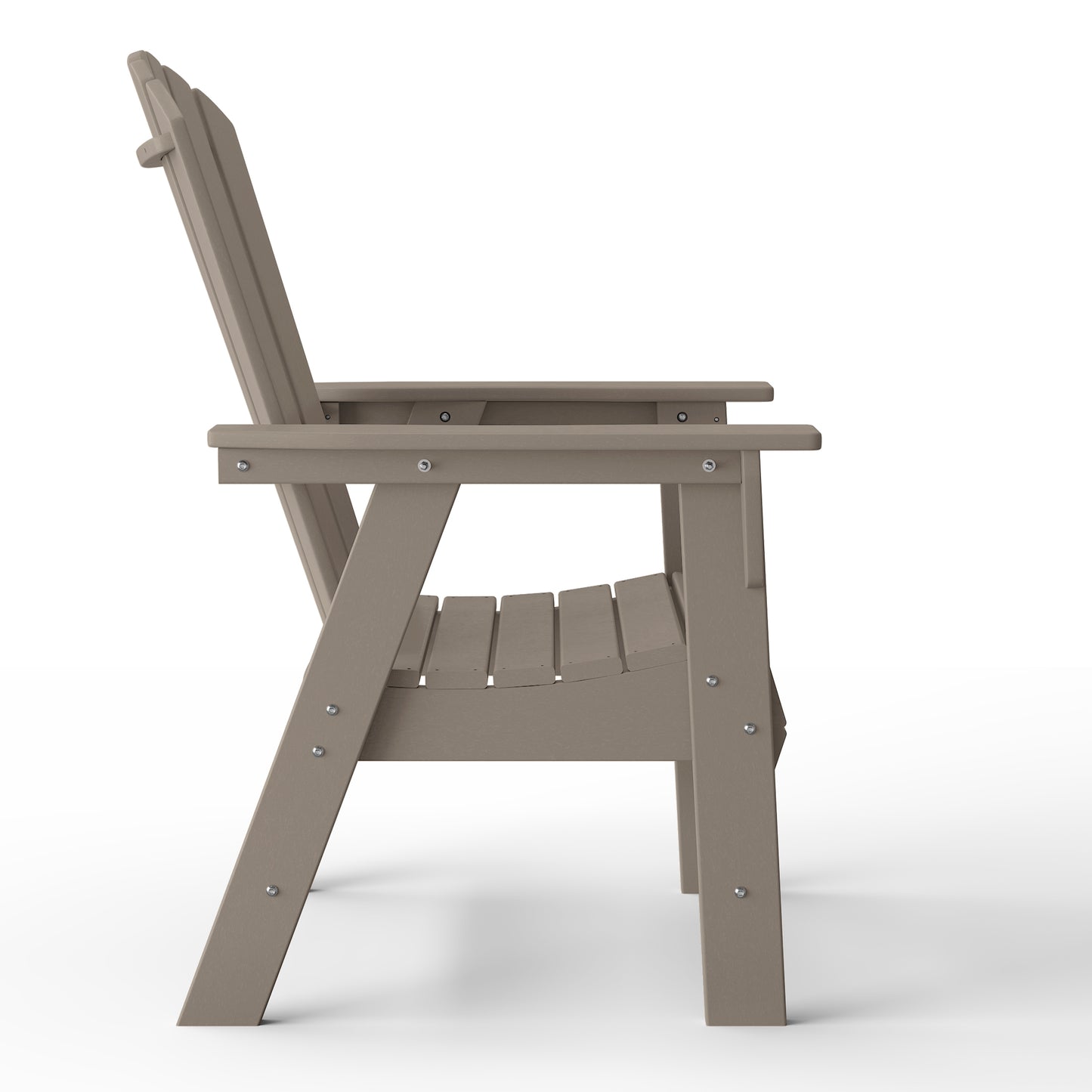 Westport All-Weather Outdoor Classic Adirondack Dining Chair Weathered Wood Seahawk Designs Patio Dining Chairs