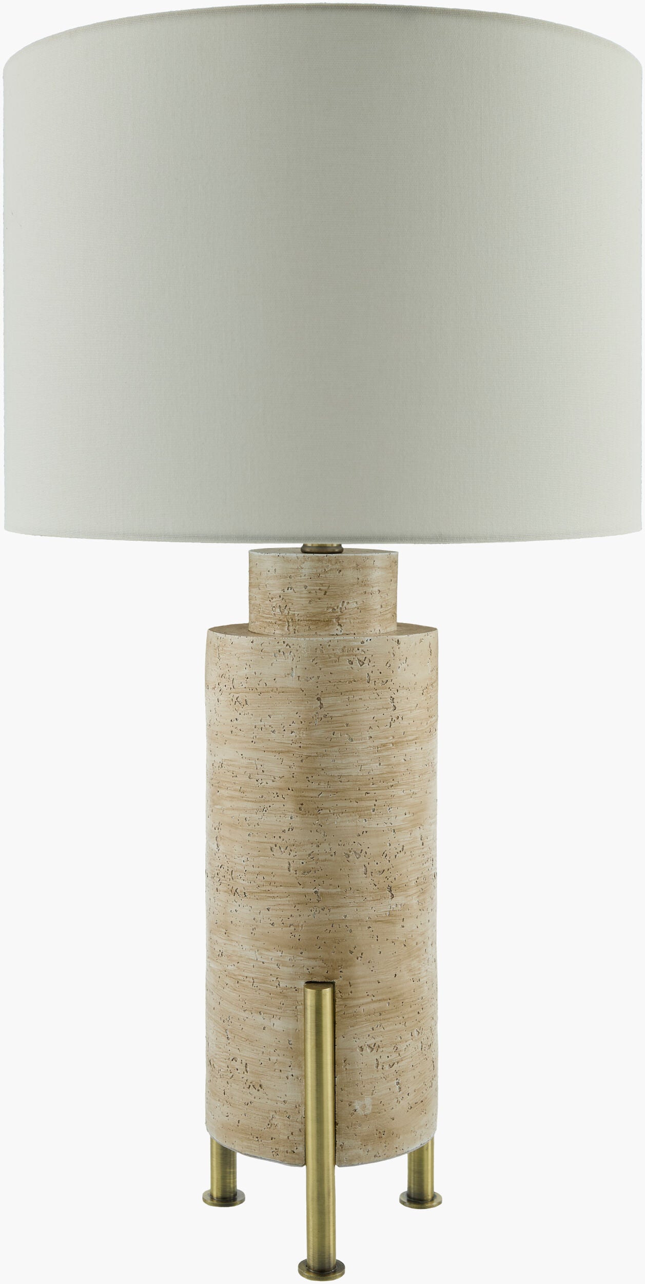 Ongato Accent Table Lamp — Beige/Metallic - Brass