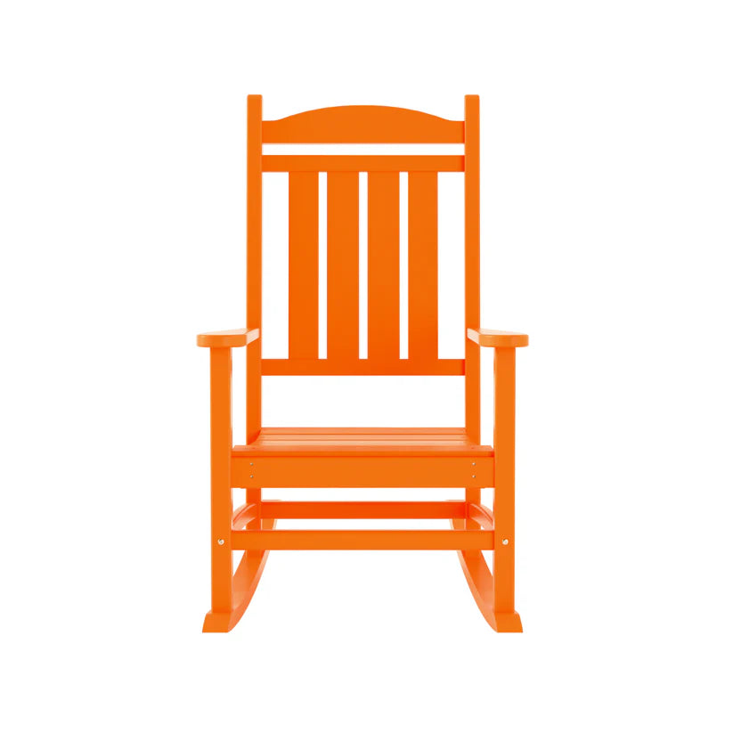 Tuscany All-Weather Outdoor Classic Porch Rocking Chair Orange Seahawk Designs Patio Rocking Chairs