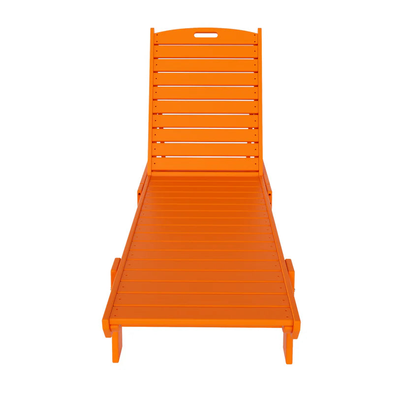 Santa Monica All-Weather Outdoor Reclining Sun Lounger Orange Seahawk Designs Patio Chaise Lounges