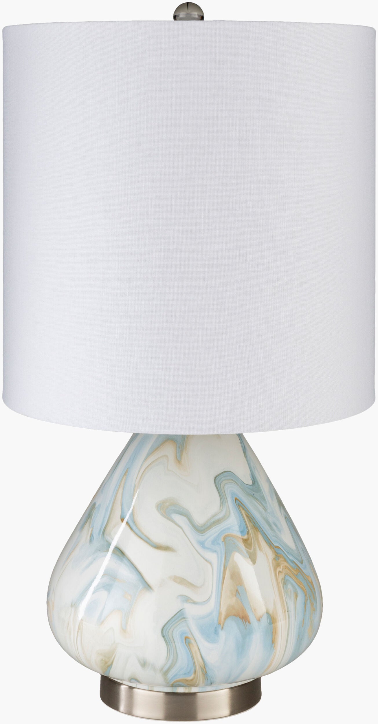 Orleans Accent Table Lamp — Beige,White,Blue