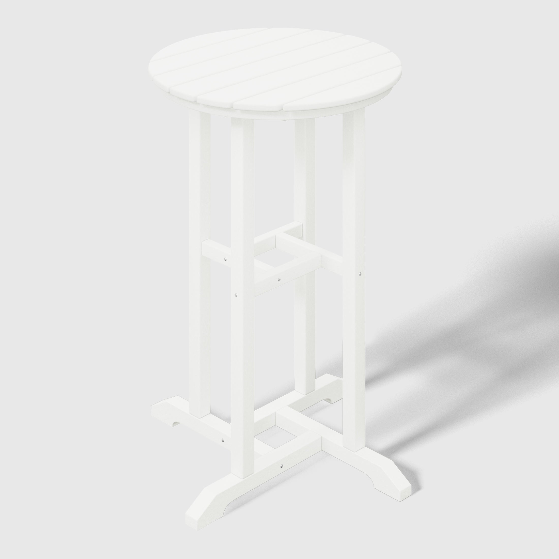 Stockholm All-Weather Outdoor Round Counter Bistro Table (37" Height) White Seahawk Designs Patio Bar Tables