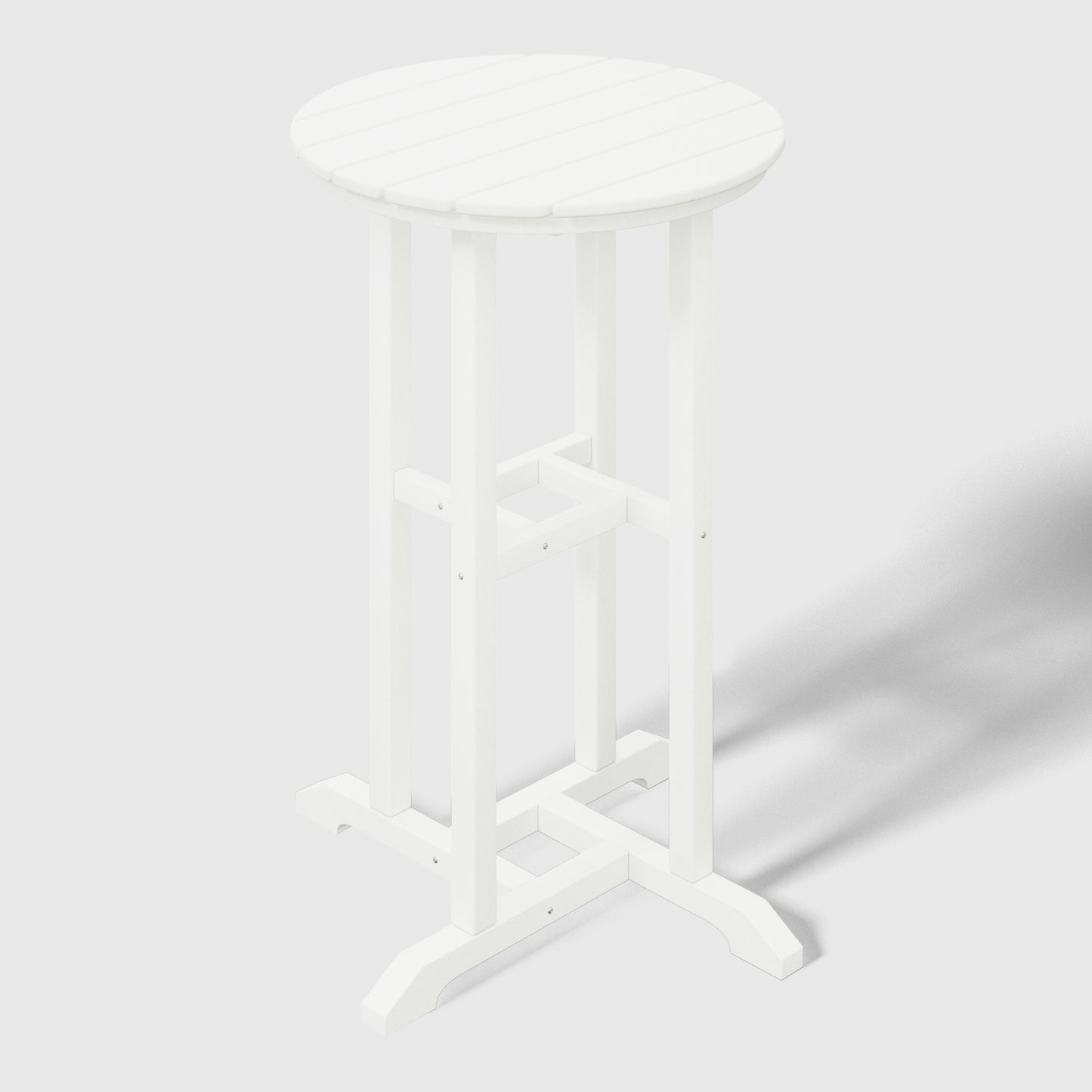 Stockholm All-Weather Outdoor Round Counter Bistro Table (37" Height) White Seahawk Designs Patio Bar Tables