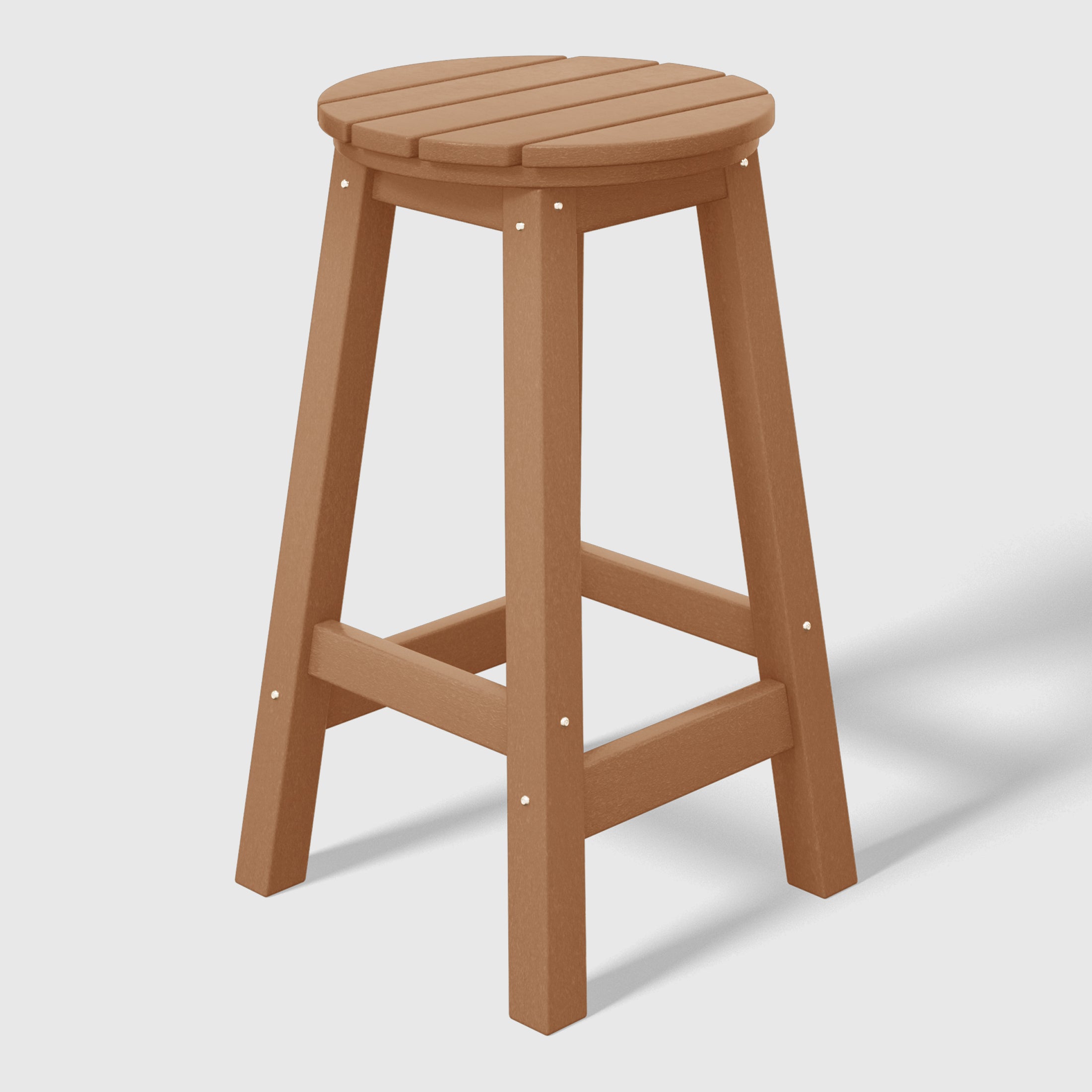 Stockholm All-Weather Outdoor Round Counter Stool (24" Height) Teak Seahawk Designs Patio Bar & Counter Stools