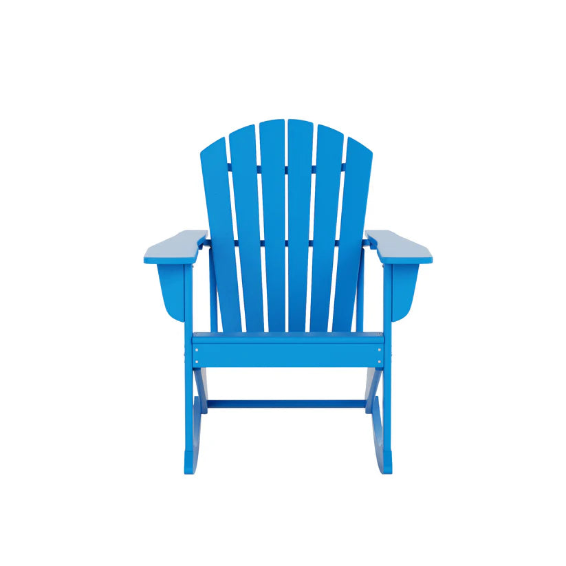 Westport All-Weather Outdoor Rocking Adirondack Chair Pacific Blue Seahawk Designs Patio Rocking Chairs