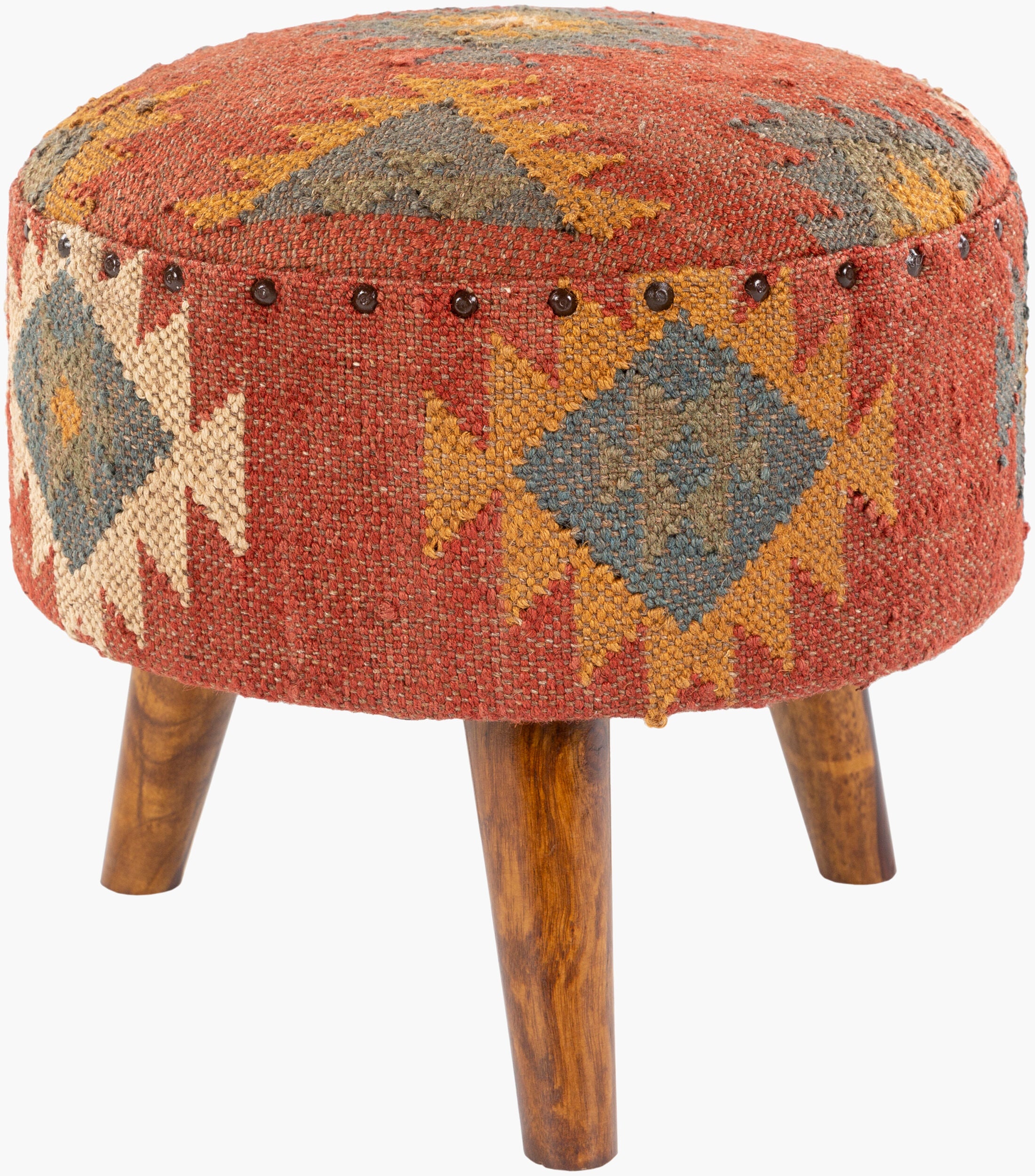 Panja Ottoman — Beige/Dark Brown