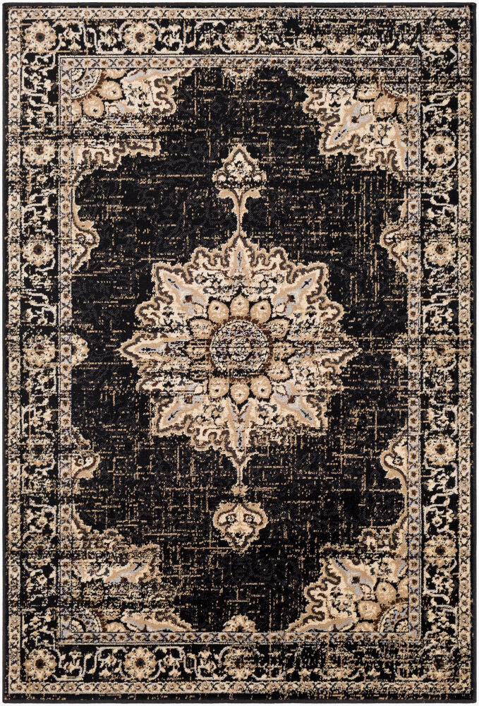 Paramount Machine Woven Rug — Black/Charcoal