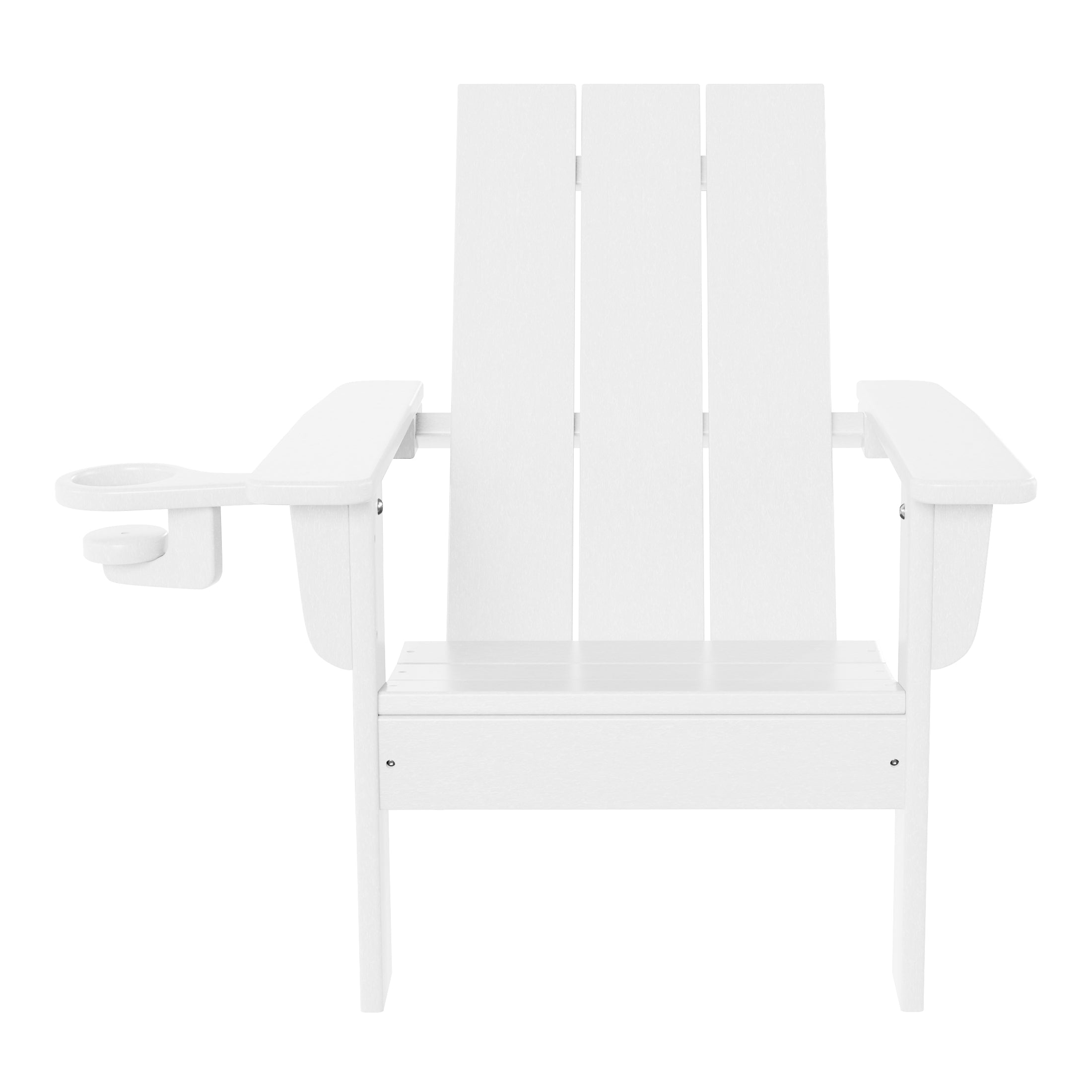 Tiny Terraces Kids Adirondack Chair with Cup Holder (Set of 2) White Seahawk Designs Kids Adirondack Chairs