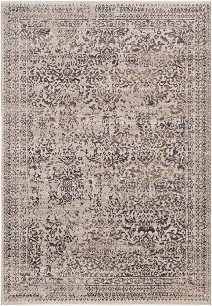 Peachtree Machine Woven Rug — Black/Burnt Orange