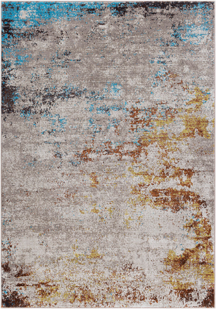 Peachtree Machine Woven Rug — Aqua/Charcoal