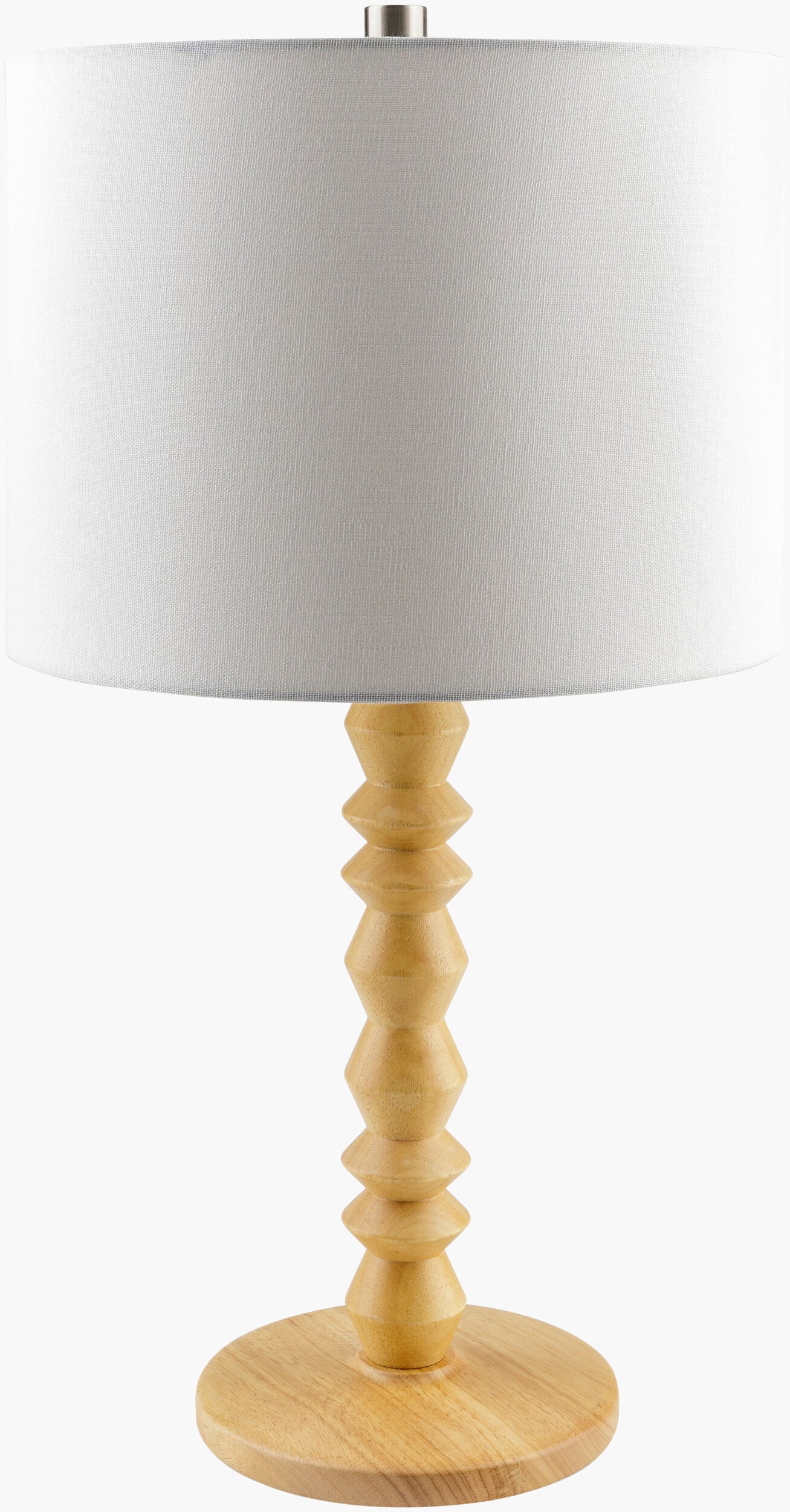 Padauk Accent Table Lamp — Beige