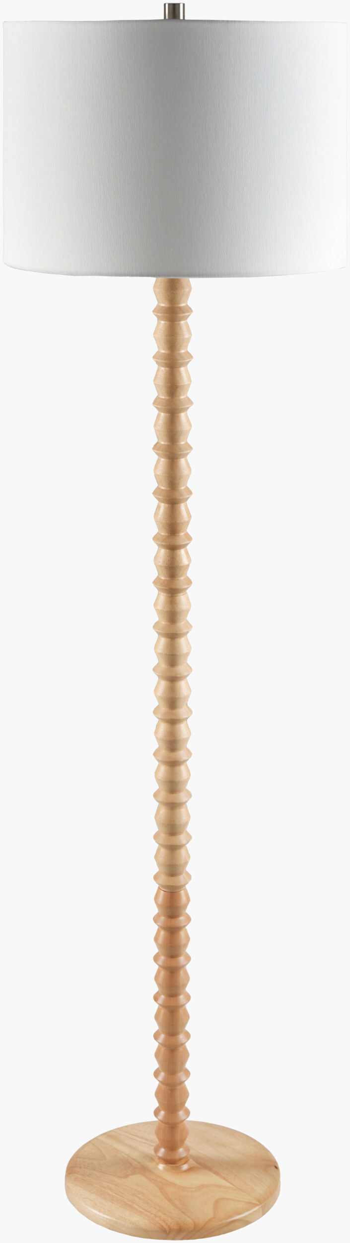 Padauk Accent Floor Lamp — Beige