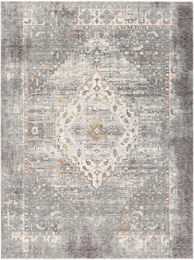 Presidential Machine Woven Rug — Blue/Charcoal