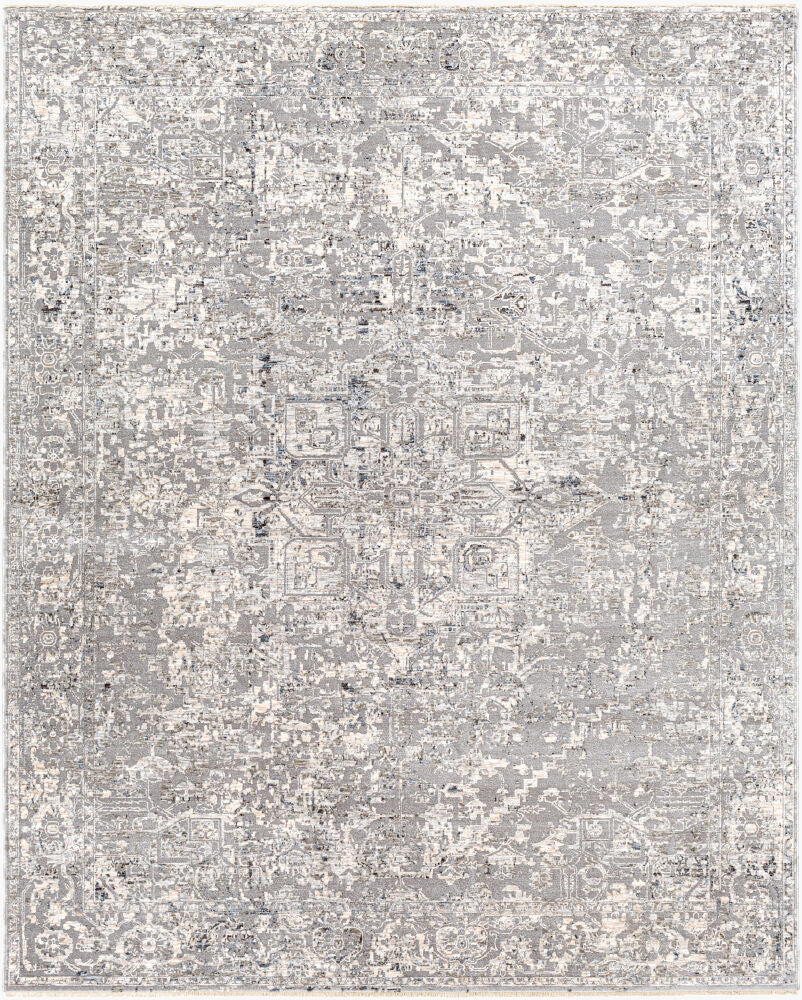 Presidential Machine Woven Rug — Blue/Charcoal