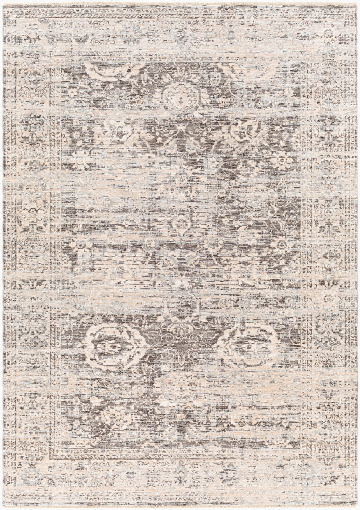 Presidential Machine Woven Rug — Charcoal/Cream