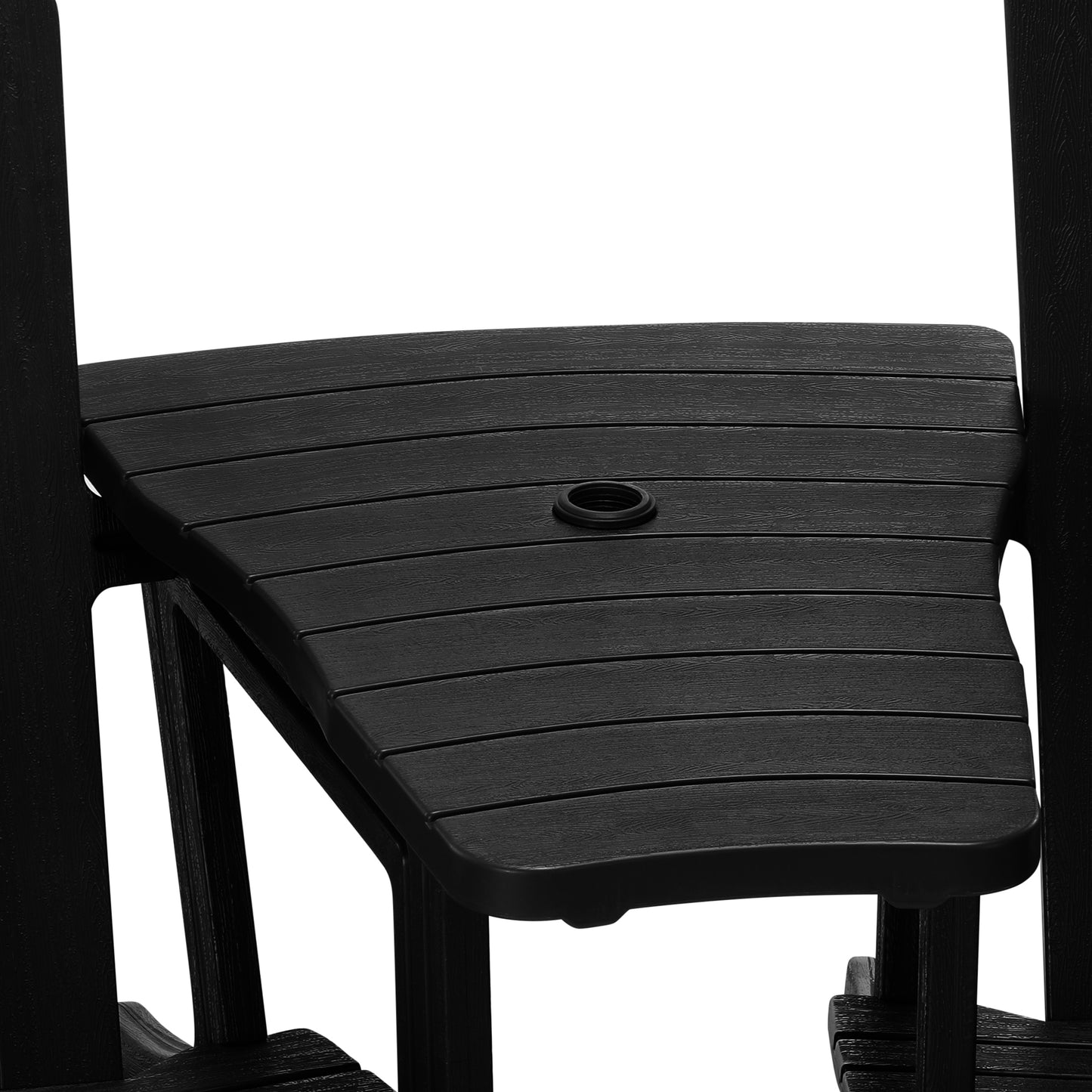 Set of Snap'n Lock Adirondack Chairs with Connecting Wedge Table (No Tools or Hardware) Seahawk Designs Adirondack Chairs