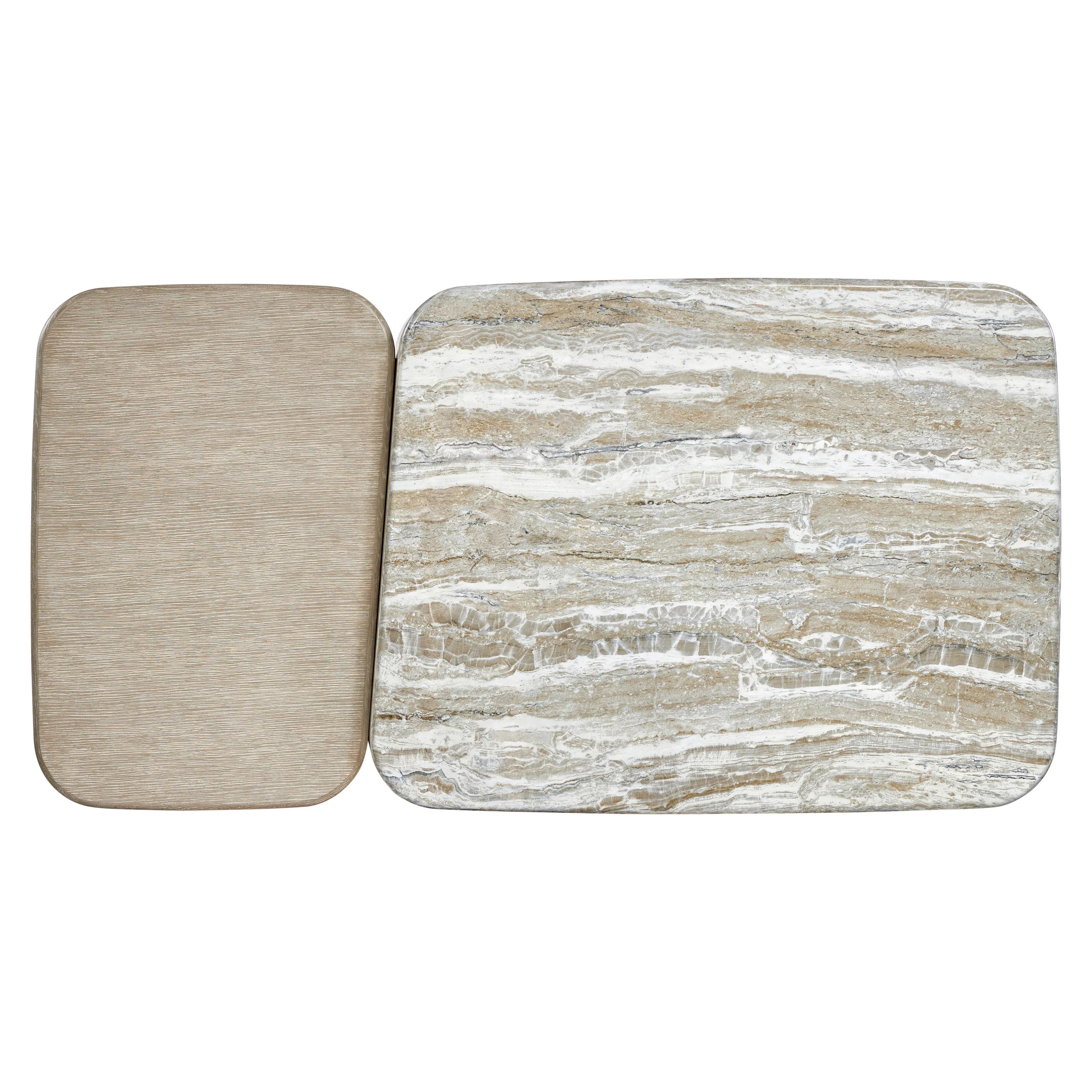 Bernhardt Arcadia Cocktail Table — Faux Stone Meets Cerused Clay Bernhardt Coffee Table