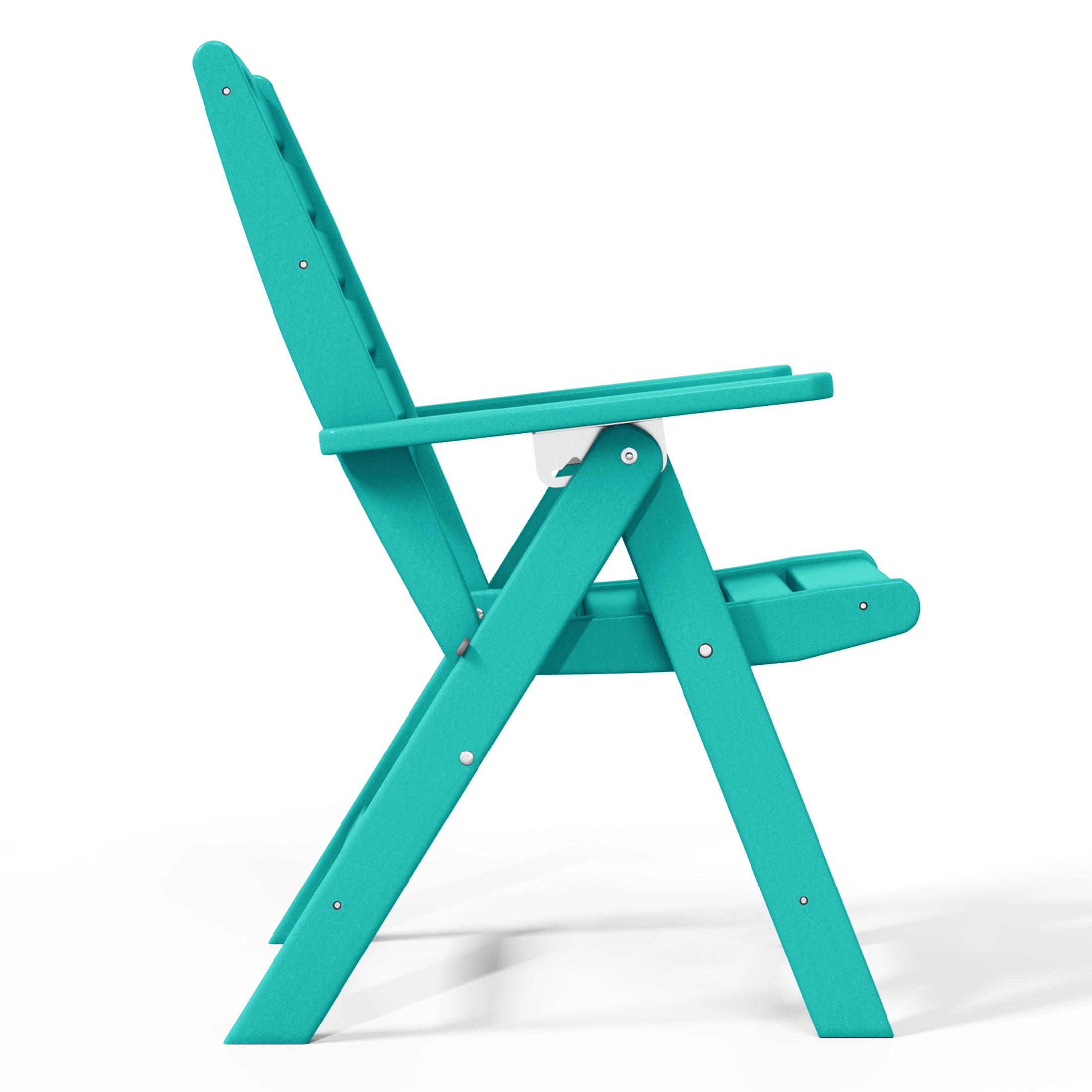 Aarhus All-Weather Outdoor Patio Folding Tall Back Dining Chair (38" High) Turquoise Seahawk Designs Patio Dining Chairs