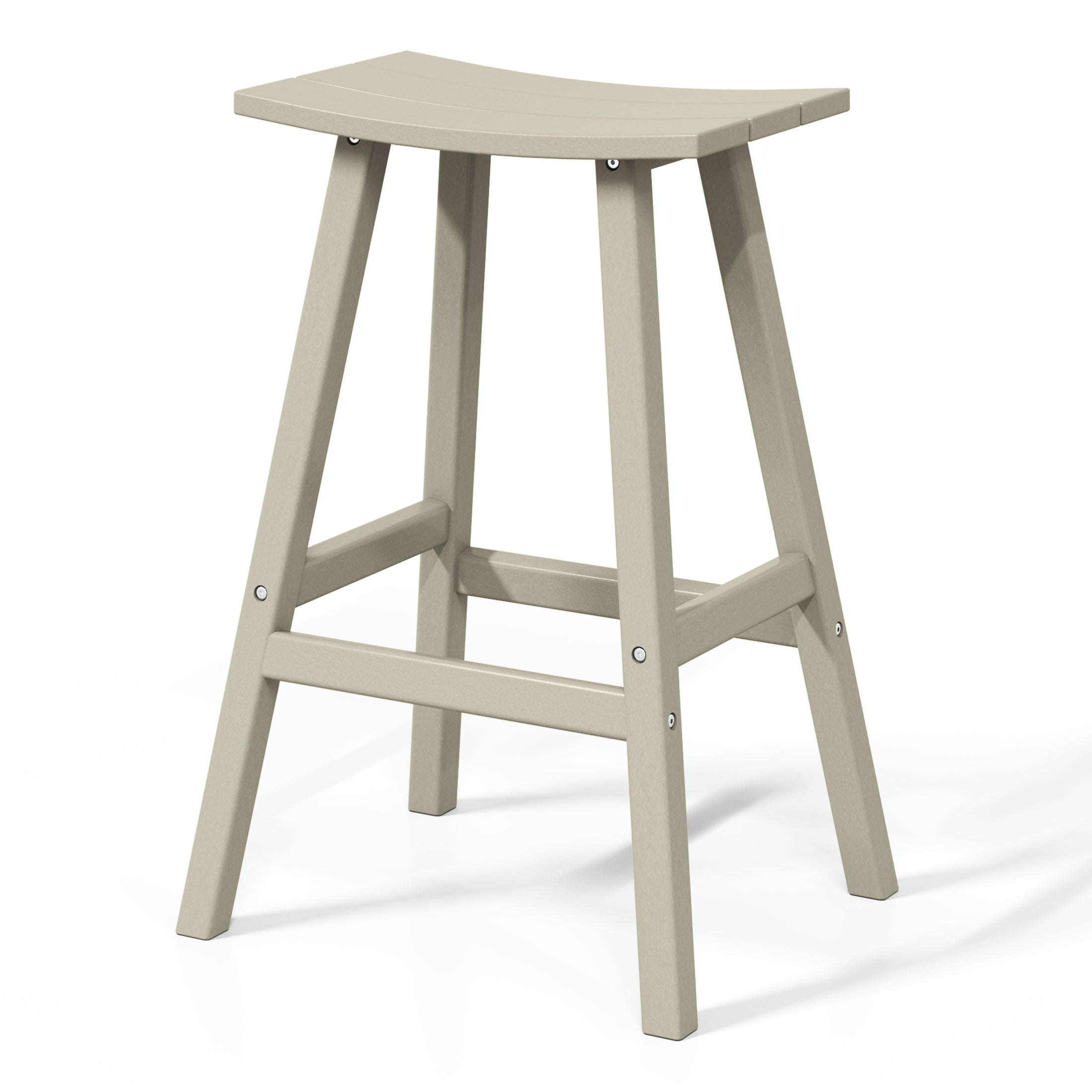 Stockholm All-Weather Outdoor Saddle Bar Stool (29" Height) Seahawk Designs Patio Bar & Counter Stools