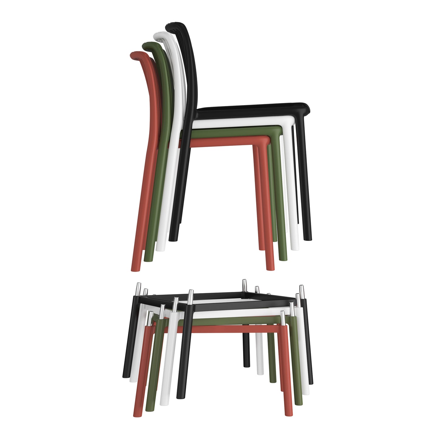 Polyform 29.5" Bar Stool (Set of 2) White Seahawk Designs Patio Bar & Counter Stools