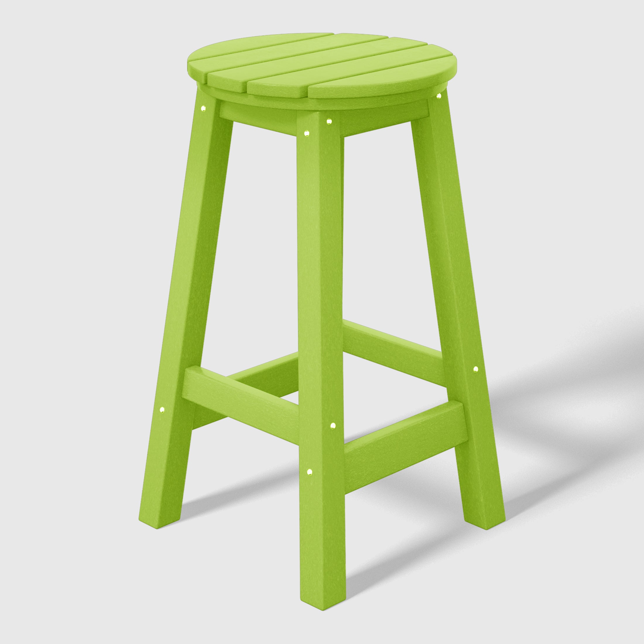 Stockholm All-Weather Outdoor Round Counter Stool (24" Height) Lime Seahawk Designs Patio Bar & Counter Stools