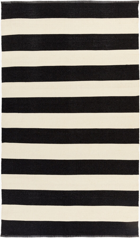 Picnic Handmade Rug — Black/Cream