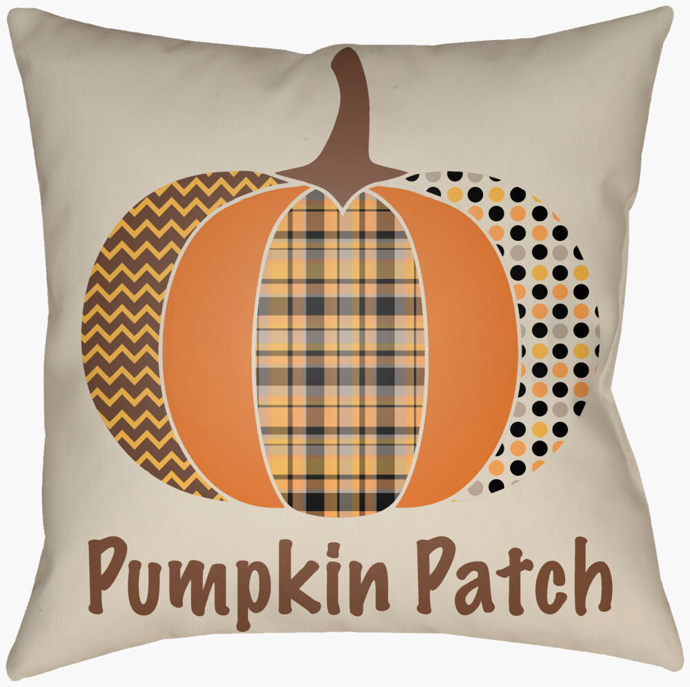 Pumpkin Patch Accent Pillow — Black/Brown