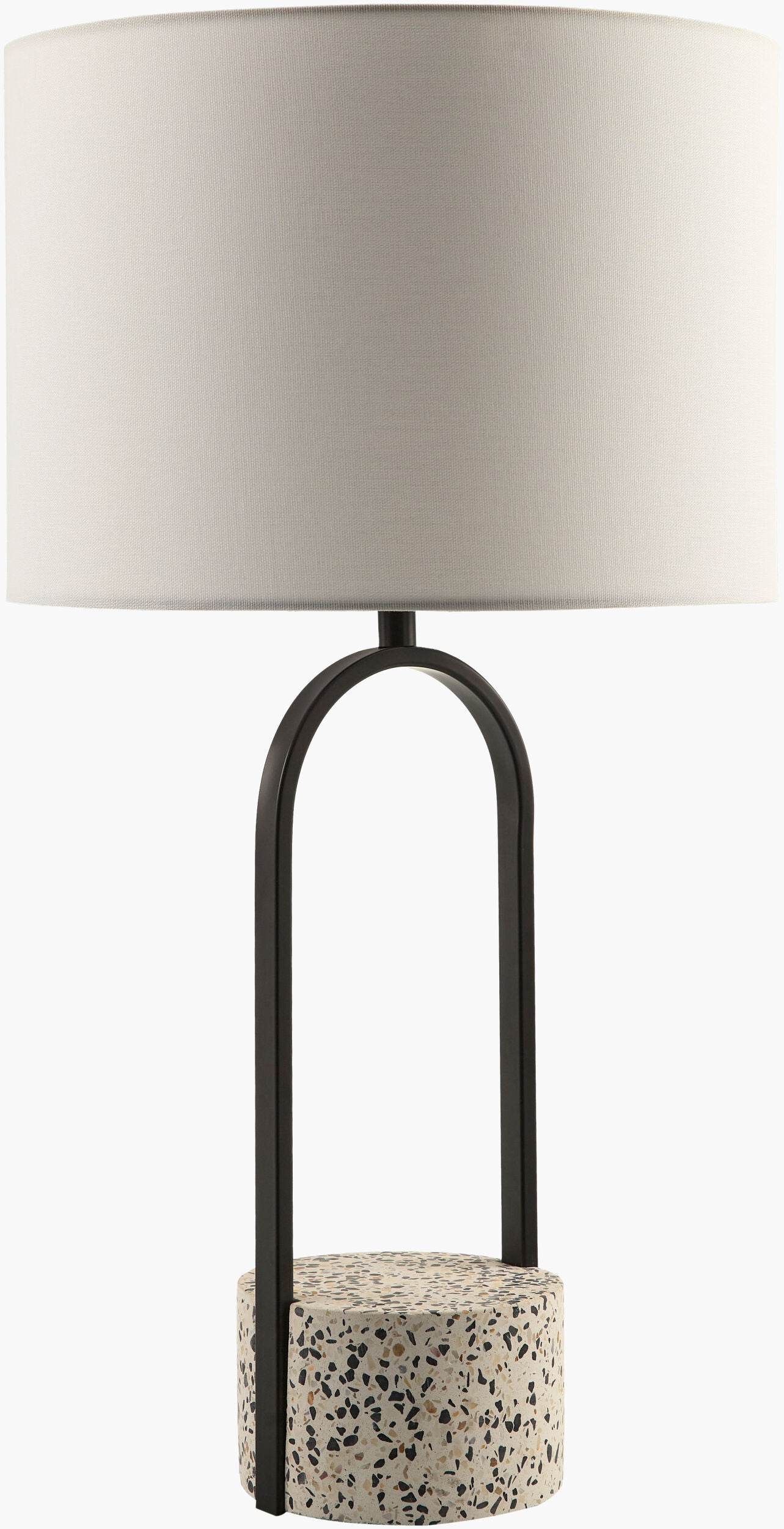 Pella Accent Table Lamp — Black/White