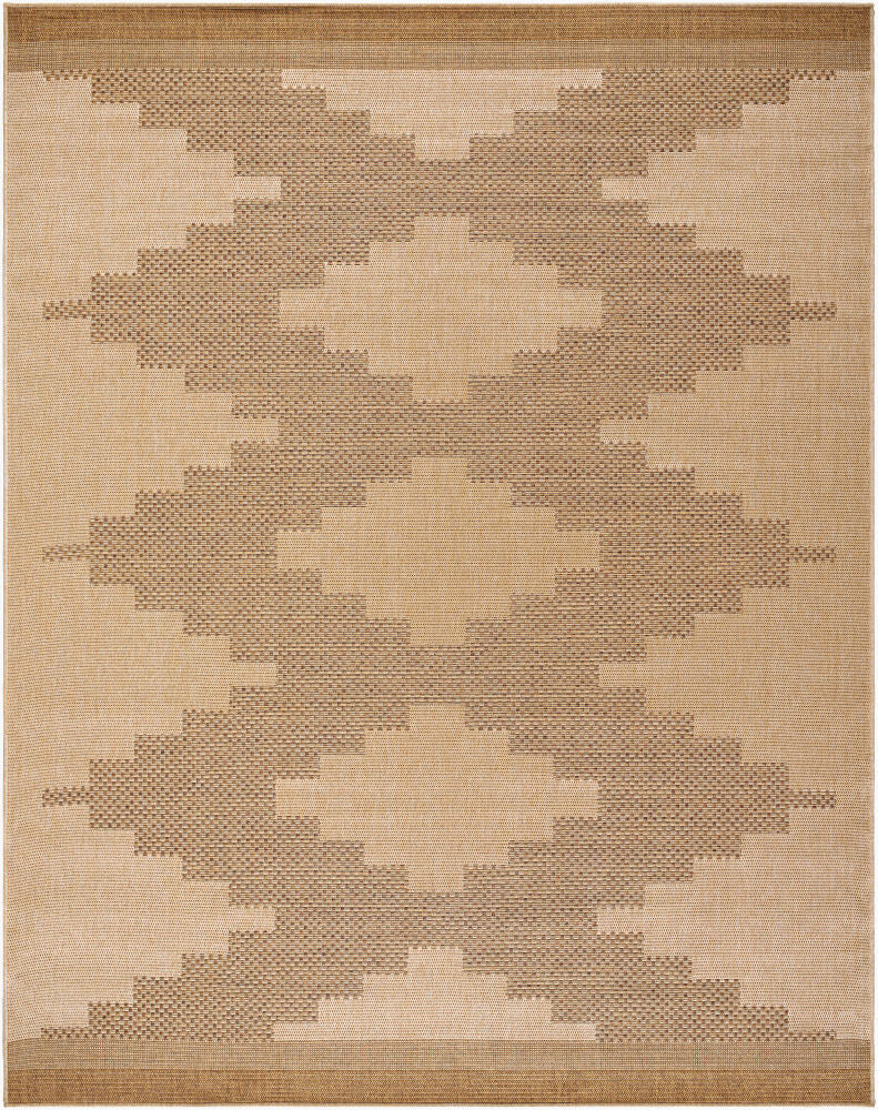 Pismo Beach Machine Woven Rug — Amber/Dark Brown