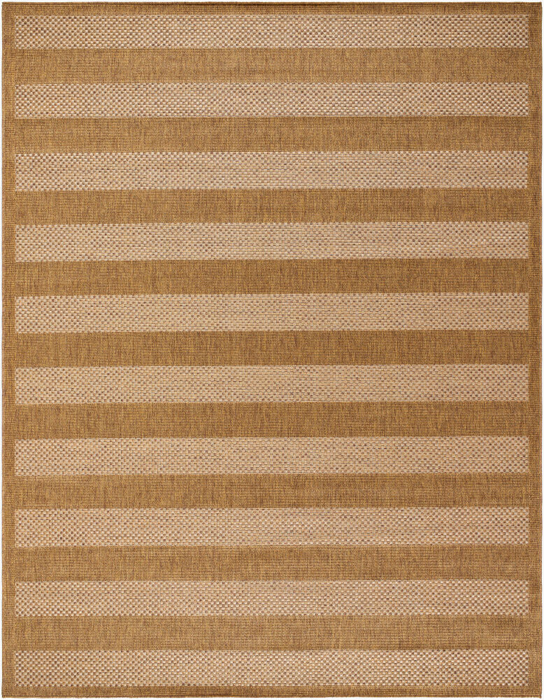 Pismo Beach Machine Woven Rug — Amber/Dark Brown