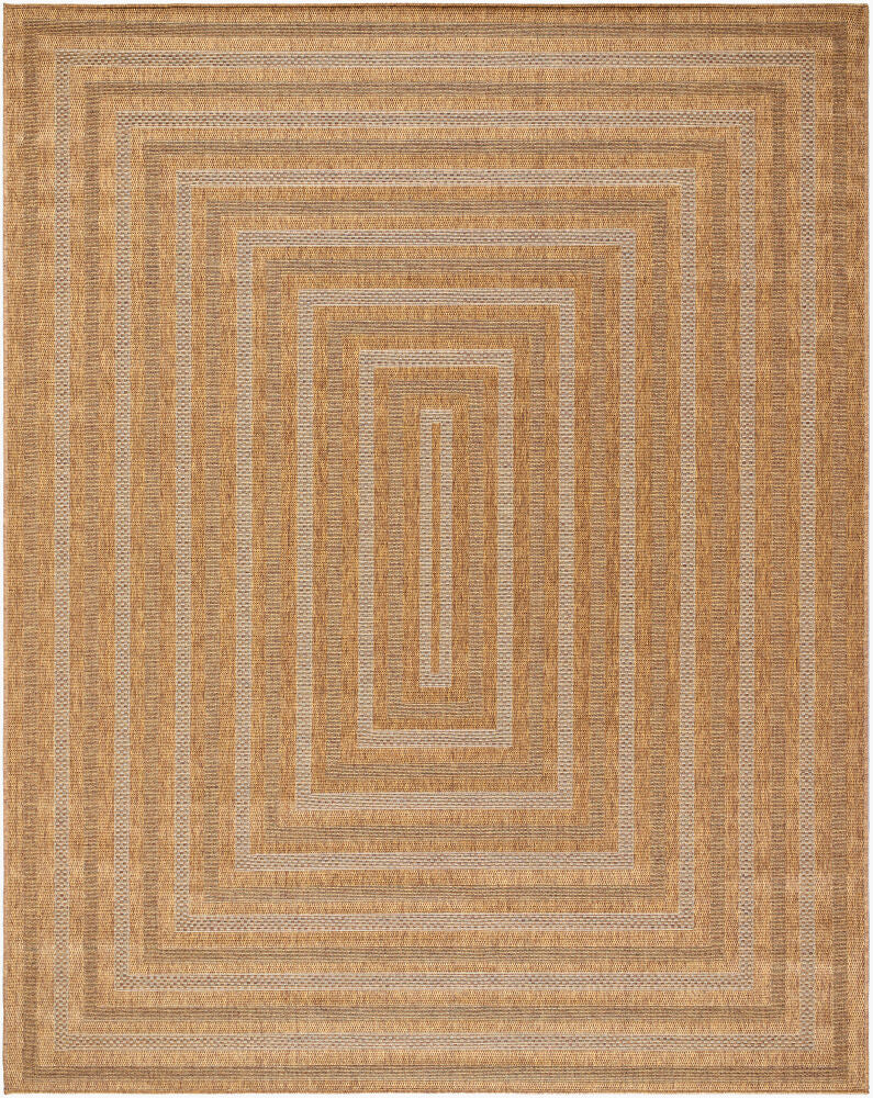 Pismo Beach Machine Woven Rug — Amber/Dark Brown