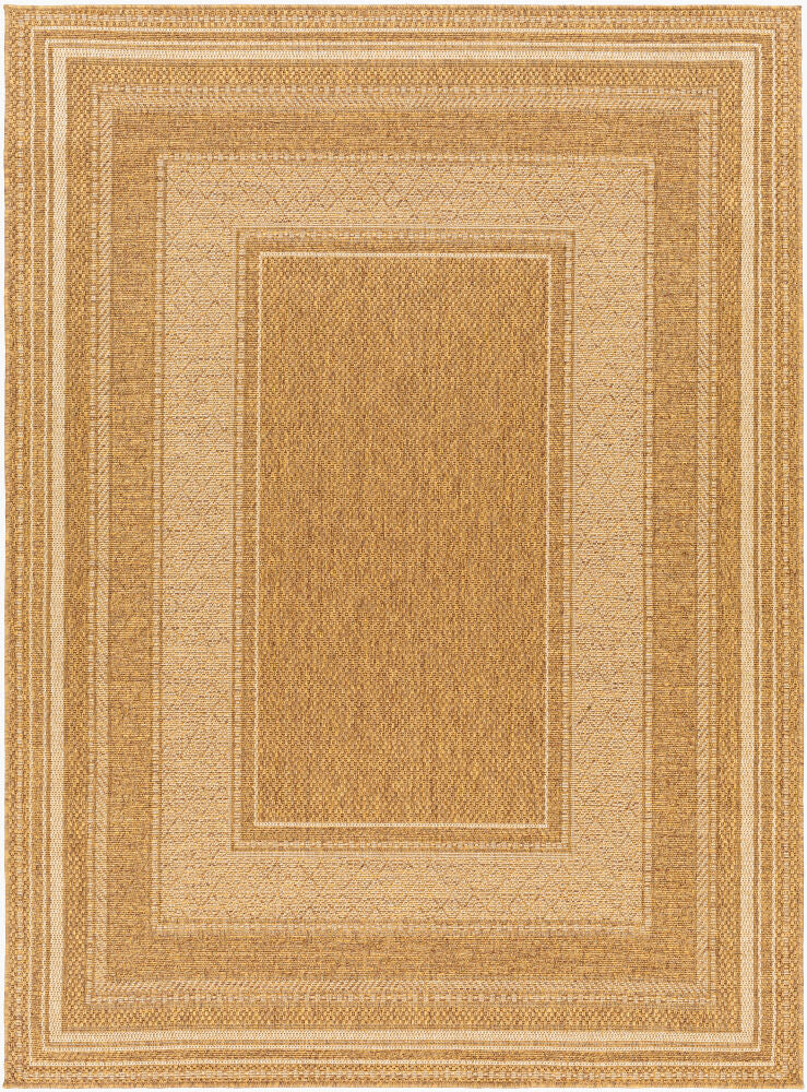 Pismo Beach Machine Woven Rug — Amber/Dark Brown