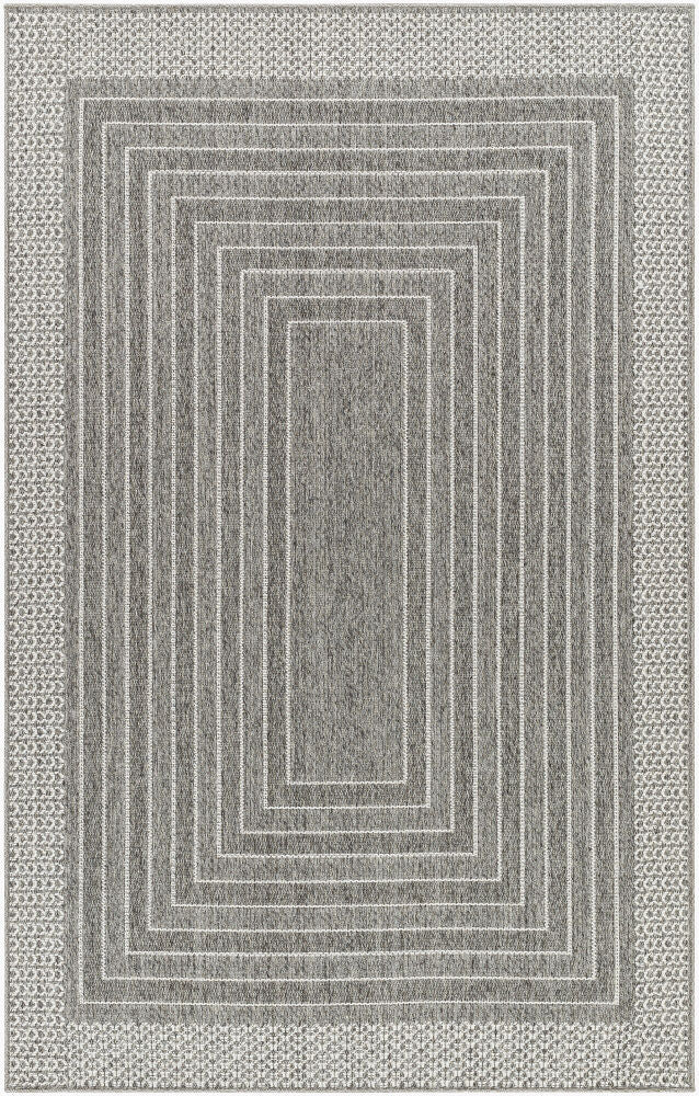 Pismo Beach Machine Woven Rug — Gray/Medium Gray