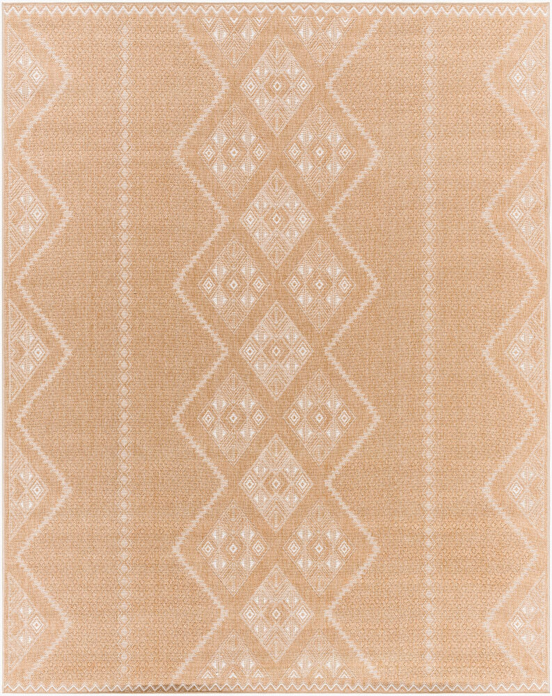 Pismo Beach Machine Woven Rug — Tan/White