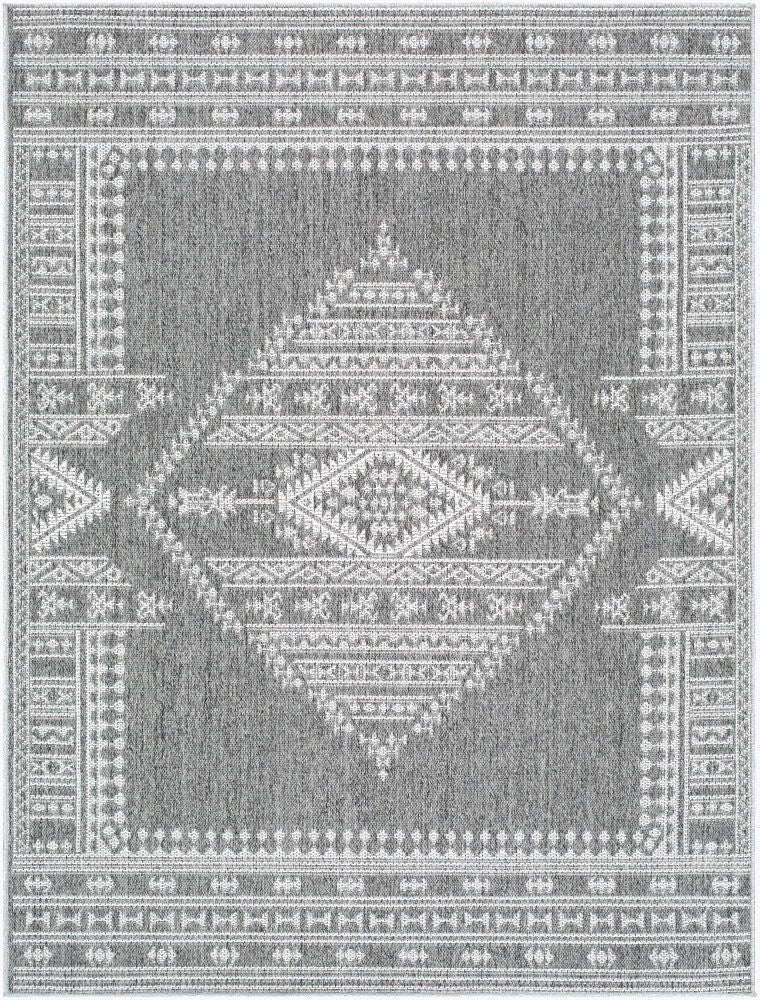 Pismo Beach Machine Woven Rug — Gray/Medium Gray