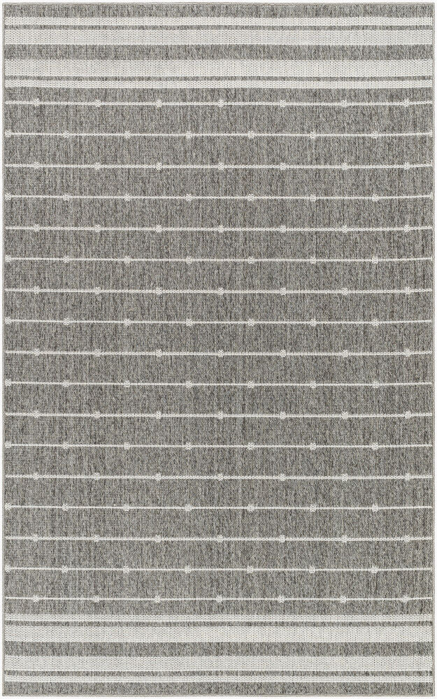 Pismo Beach Machine Woven Rug — Tan/White