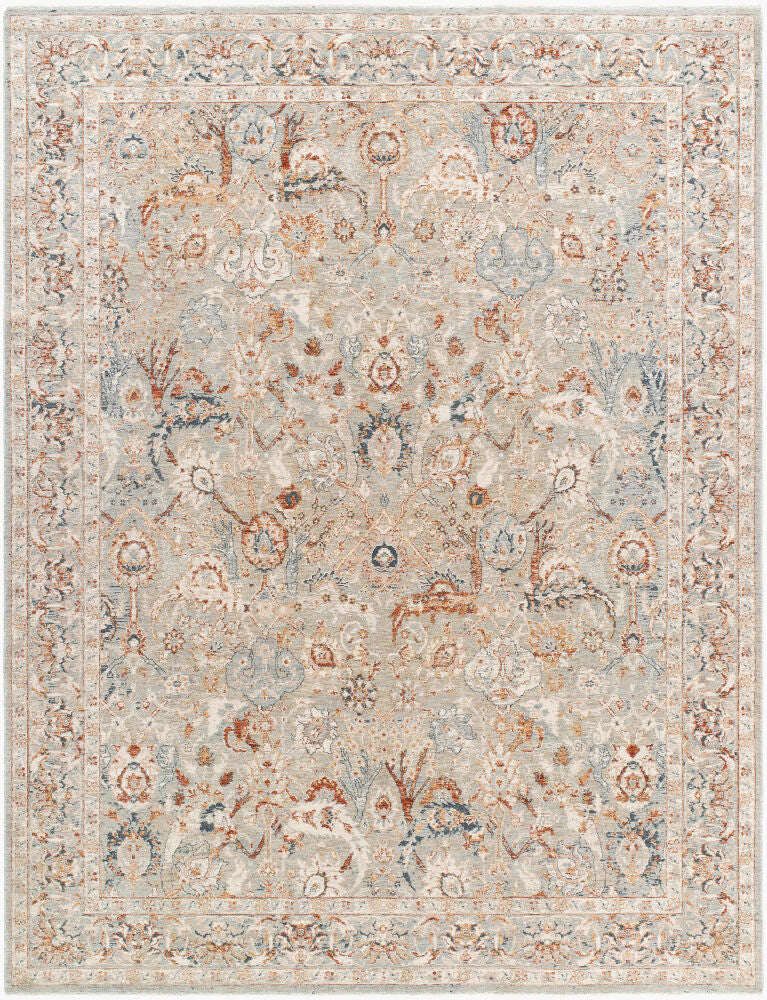 Poem Machine Woven Rug — Aqua/Beige