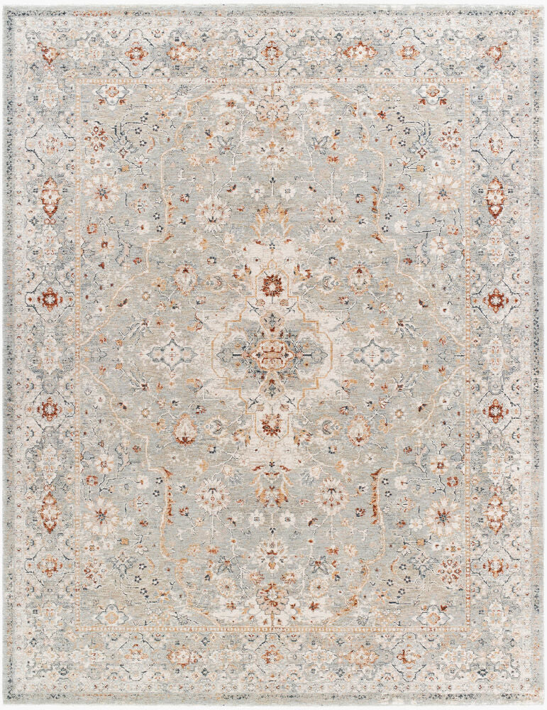 Poem Machine Woven Rug — Aqua/Beige