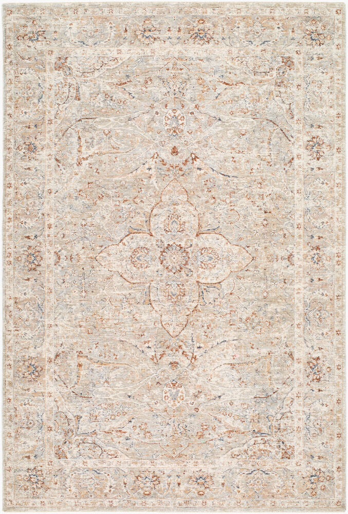 Poem Machine Woven Rug — Beige/Blue