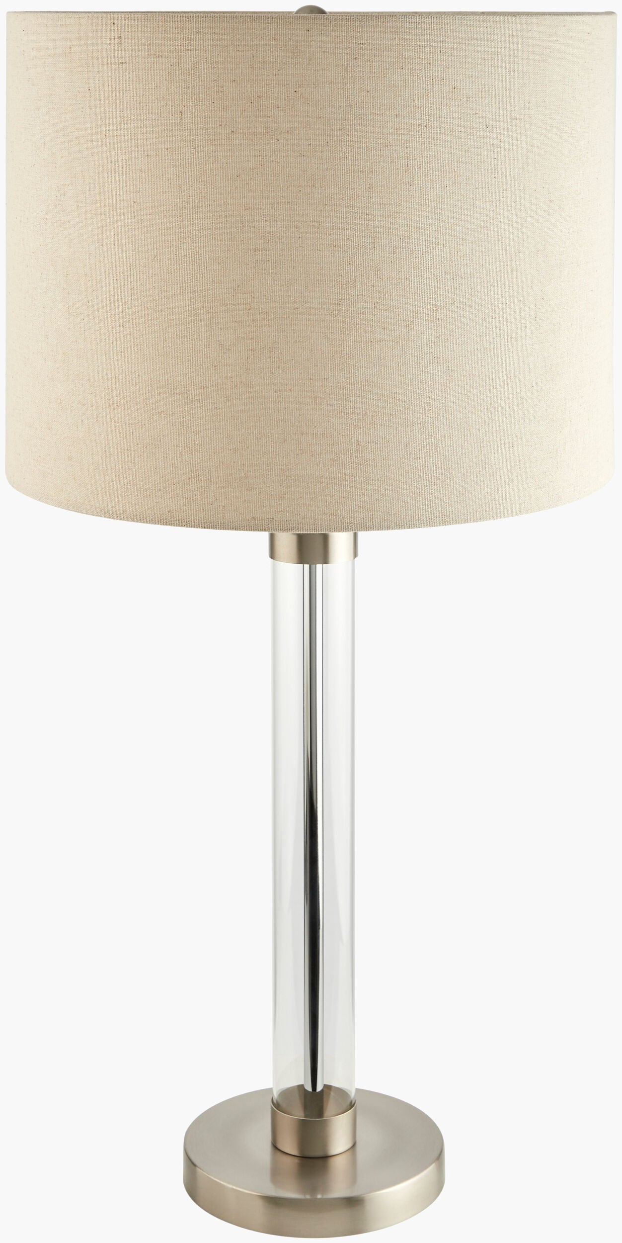 Peninsula Accent Table Lamp — Clear/Metallic - Nickel