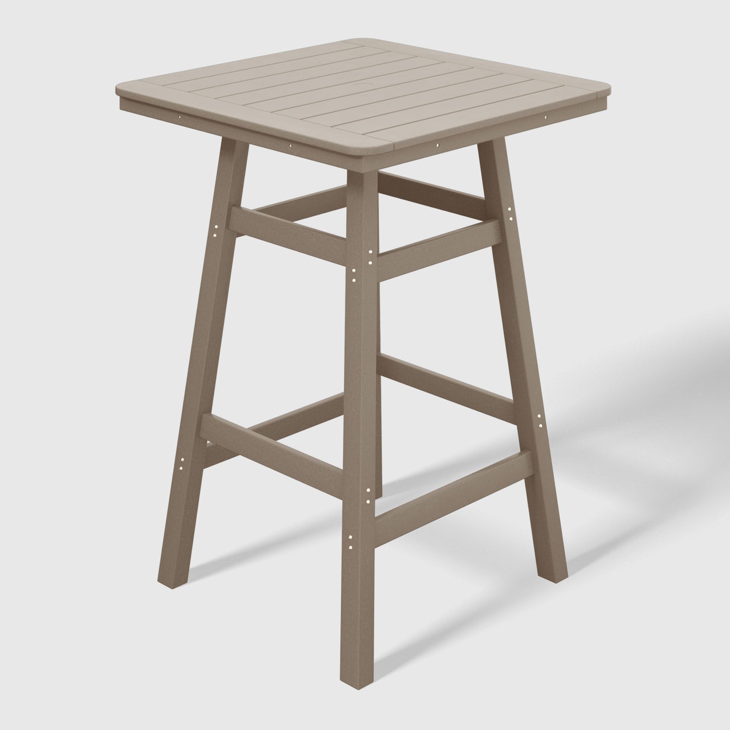 Stockholm All-Weather Outdoor 30" Square Bar Table (42" Height) Weathered Wood Seahawk Designs Patio Bar Tables