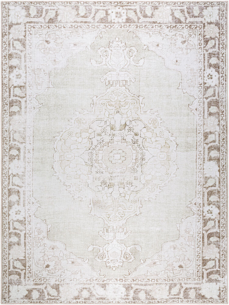 Rainier Machine Woven Rug — Cream/Light Brown