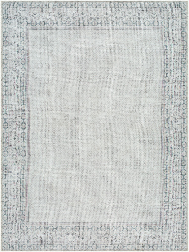 Rainier Machine Woven Rug — Blue/Medium Gray