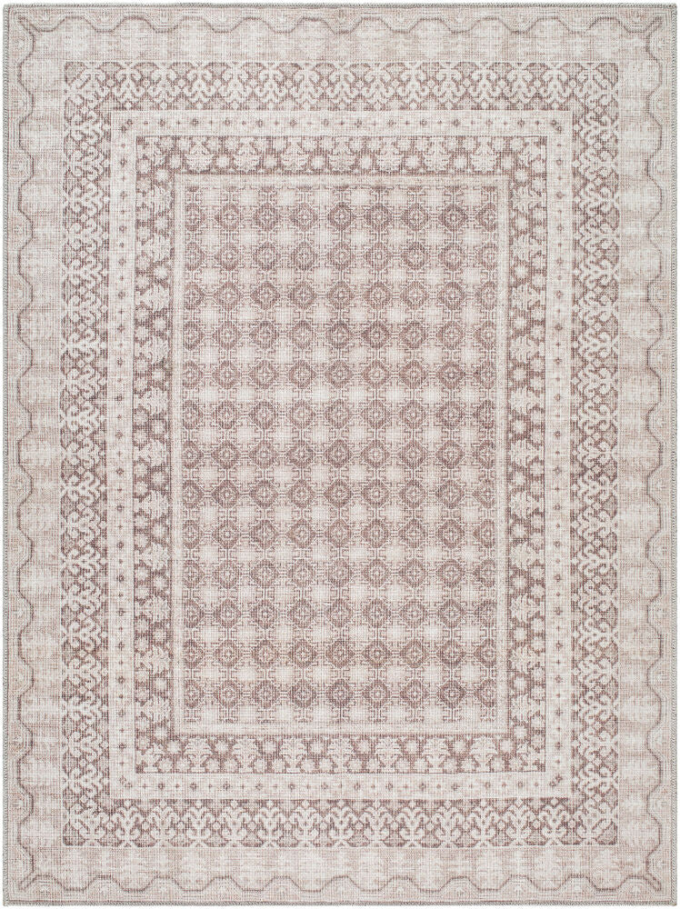 Rainier Machine Woven Rug — Cream/Dark Brown