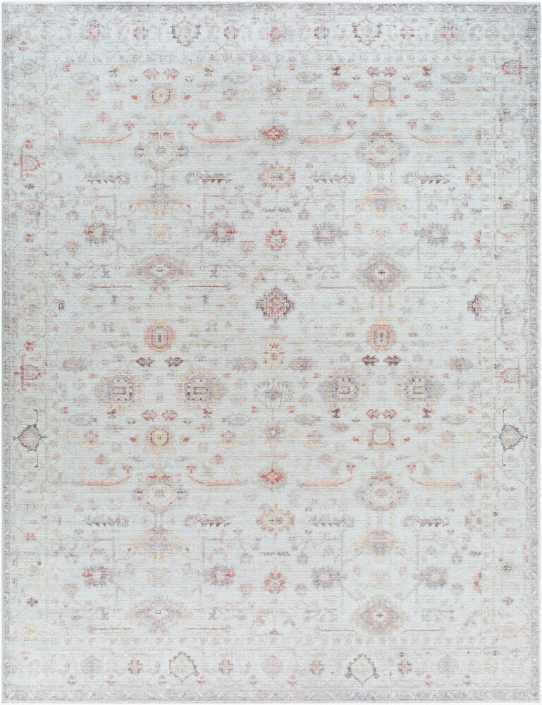 Spokane Machine Woven Rug — Dusty Pink/Ivory