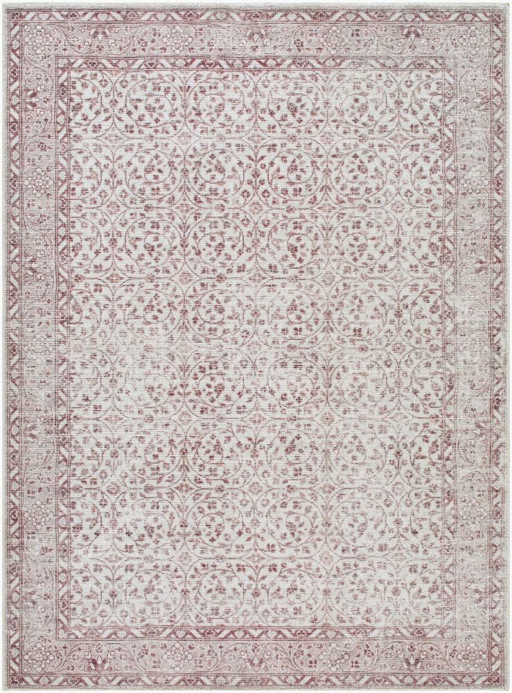 Spokane Machine Woven Rug — Burnt Orange/Cream