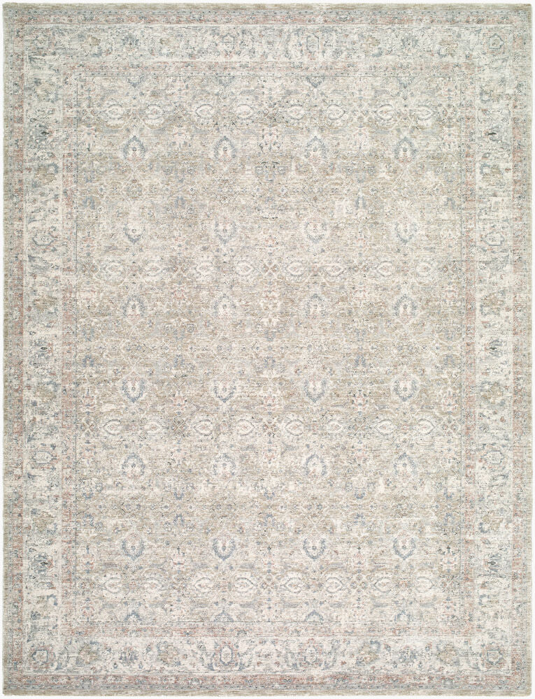 Poetry Machine Woven Rug — Cream/Dark Green