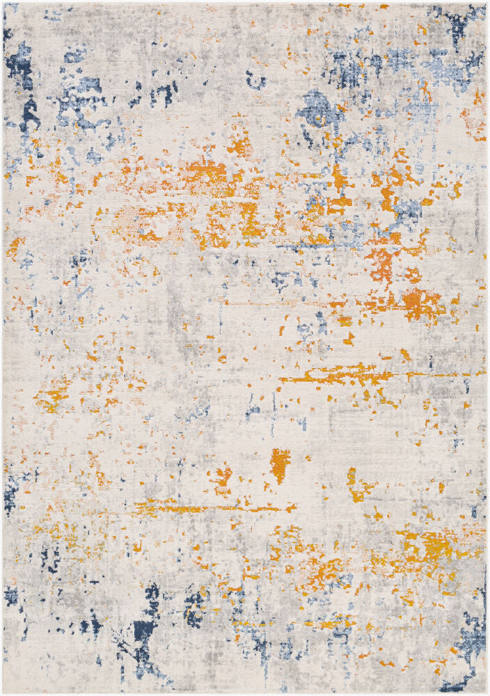 Porto Machine Woven Rug — Burnt Orange/Charcoal