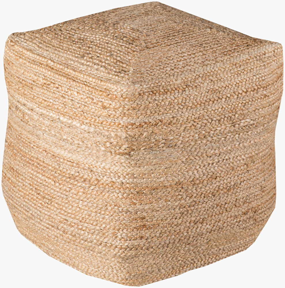 Jute Pouf — Tan