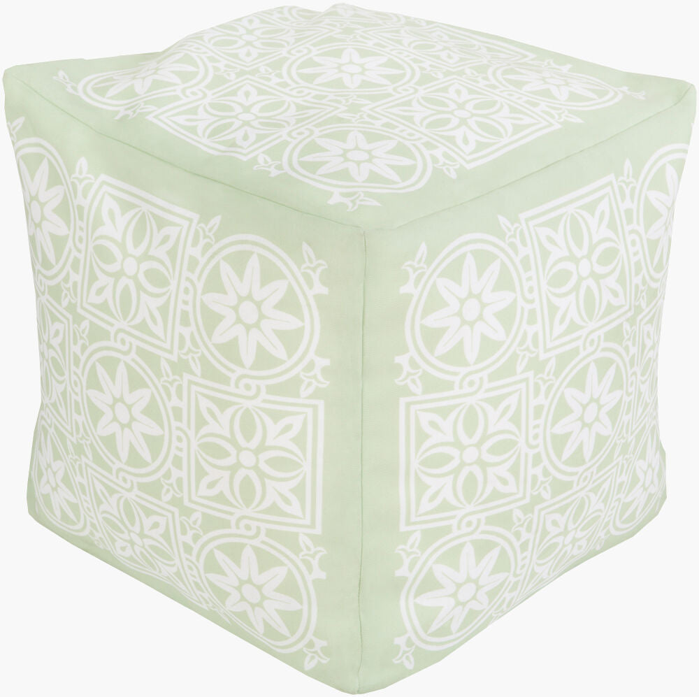 Rain Pouf — Blush/Seafoam